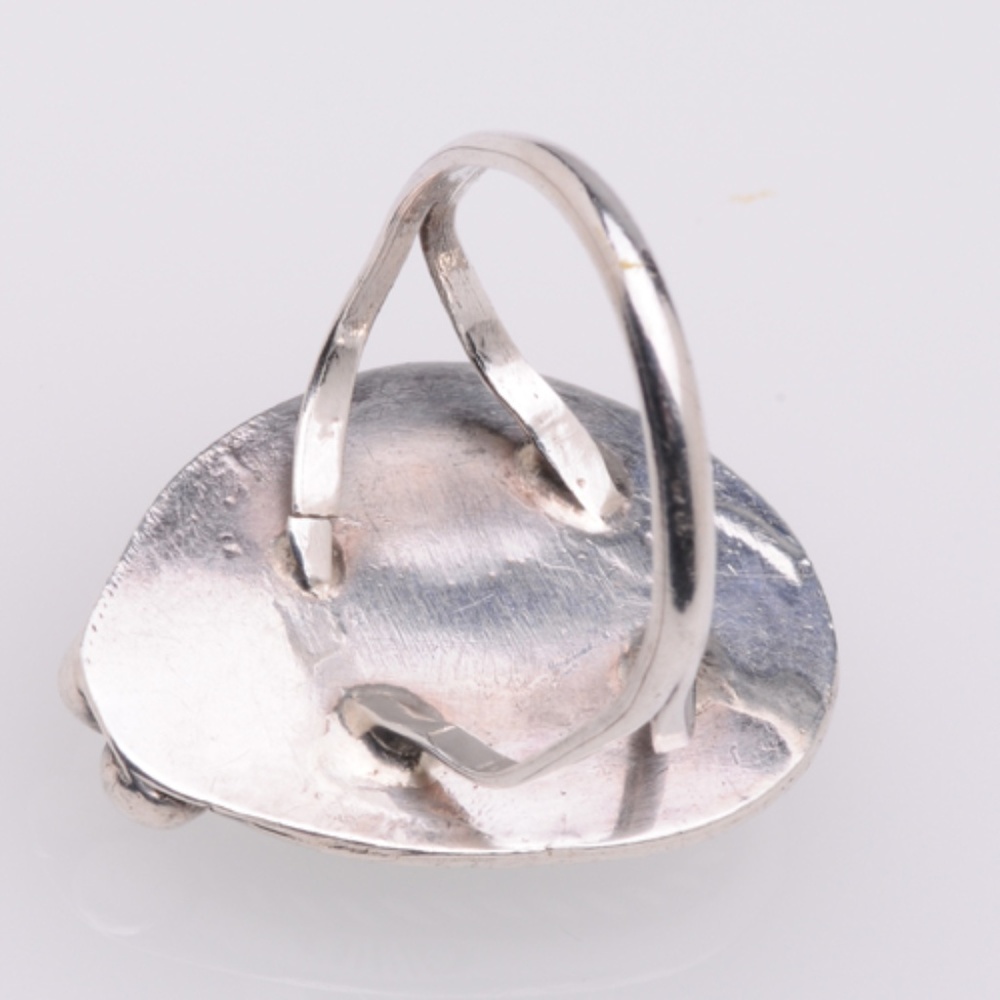 Silver Turquoise Ring from New Mexico - Picture 4 of 6